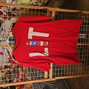 From mom's closet like new only worn couple times red white and blue LIT T-shirt